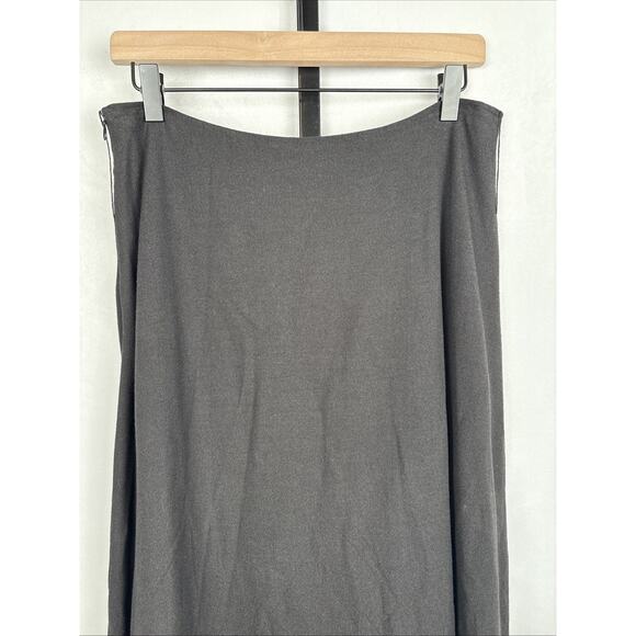 Basil & Maude Beaded Maxi Skirt Womens 10 Black Embellished Butterfly Boho Artsy - Picture 8 of 11